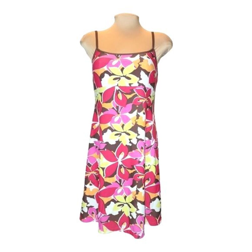 Athleta Multicolored Floral Nylon & Spandex Cover-Up Swim Active Dress Size S
